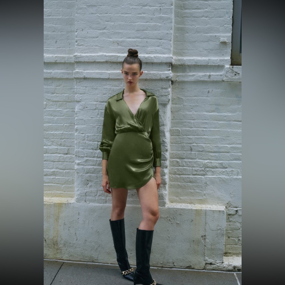 Zara Satin Dress - Gem